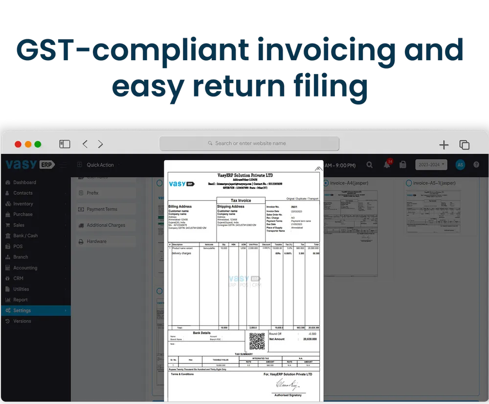 gst compliant invoicing software
                                